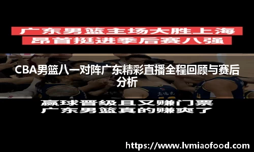CBA男篮八一对阵广东精彩直播全程回顾与赛后分析